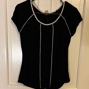 Banana Republic Black Top with White Trim